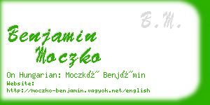 benjamin moczko business card